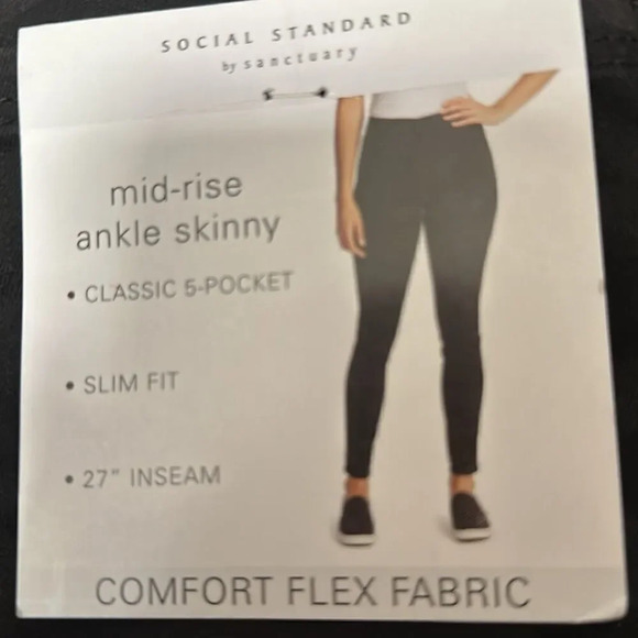 Sanctuary Social Standard women’s black camouflage ankle skinny size 4.  NWT - Picture 6 of 6